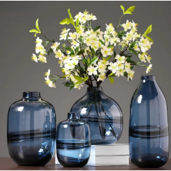 Lot de 4 vases Dame Jeanne Bleu