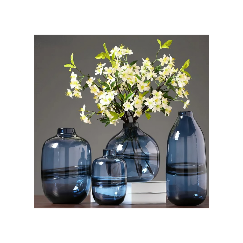 Lot de 4 vases Dame Jeanne Bleu